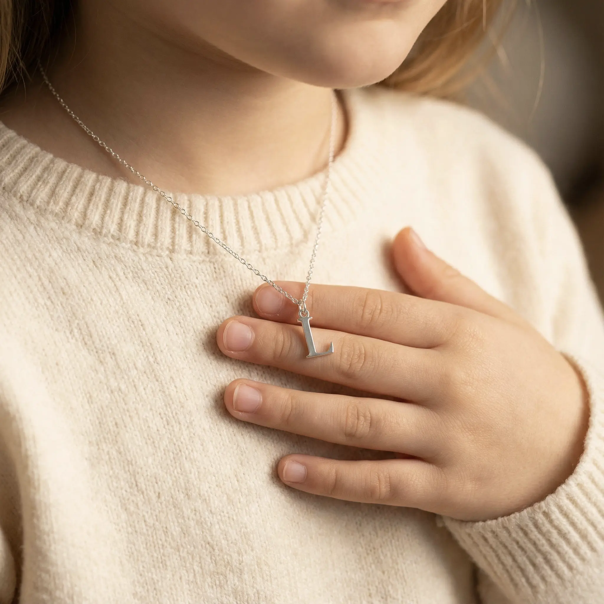 Kids Initial Necklace - Image 3