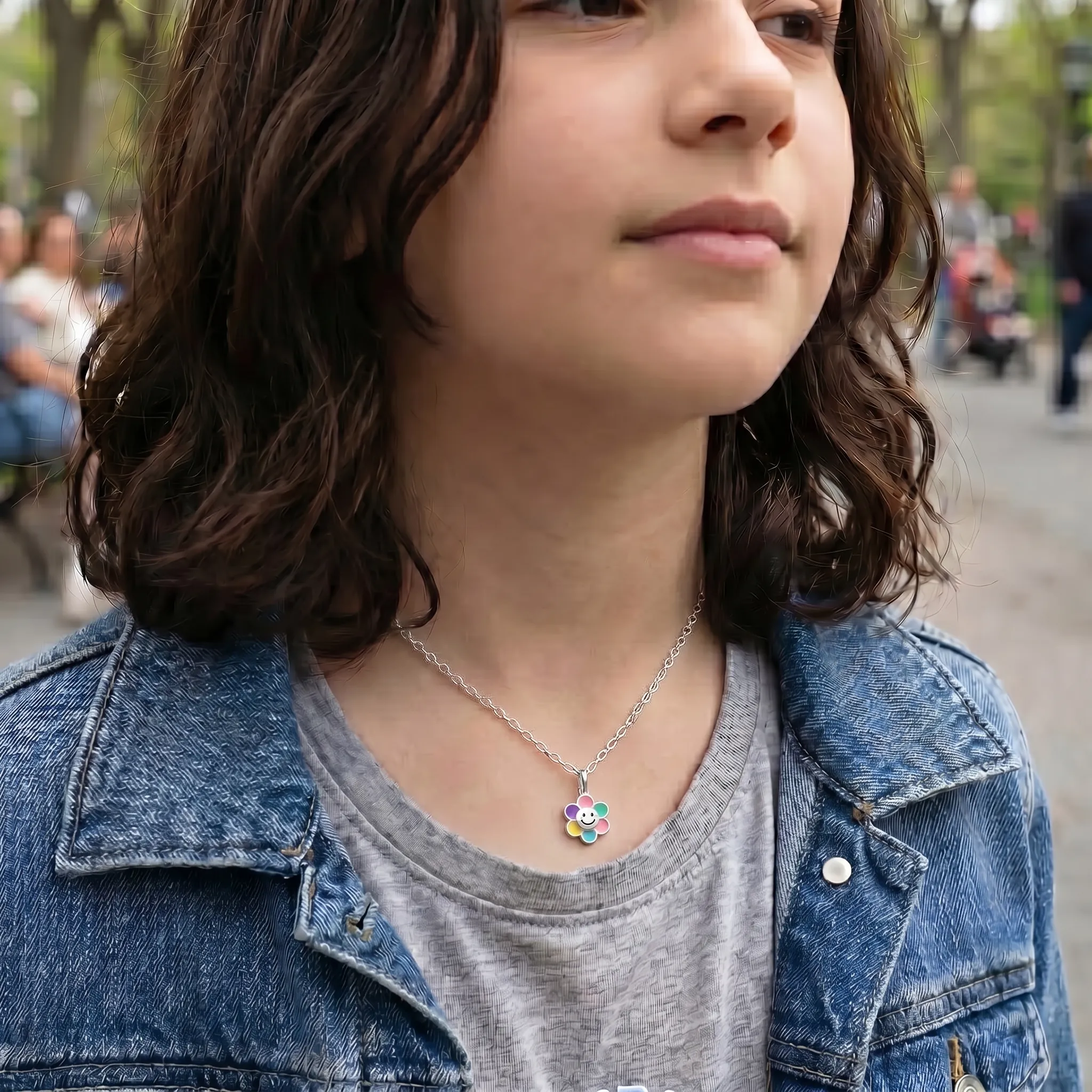 Kids Smiley Flower Necklace