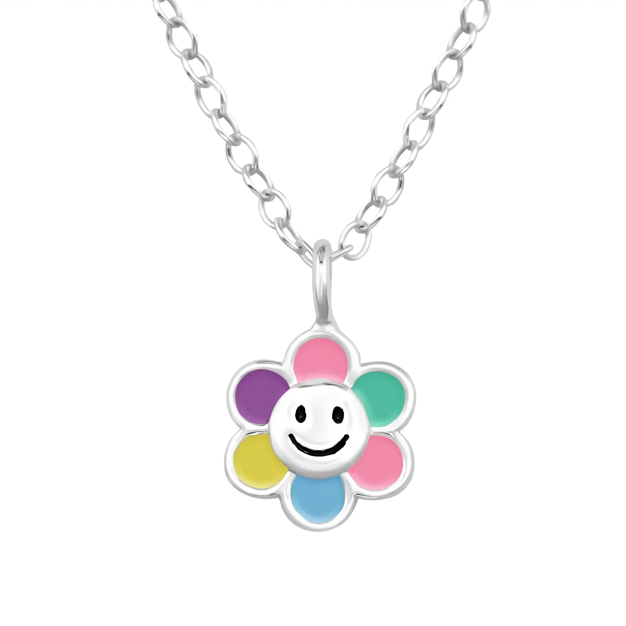 Kids Smiley Flower Necklace - Image 2