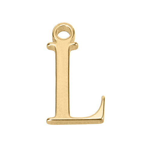 L Gold Letter Charm