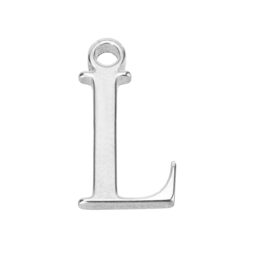 L Silver Letter Charm