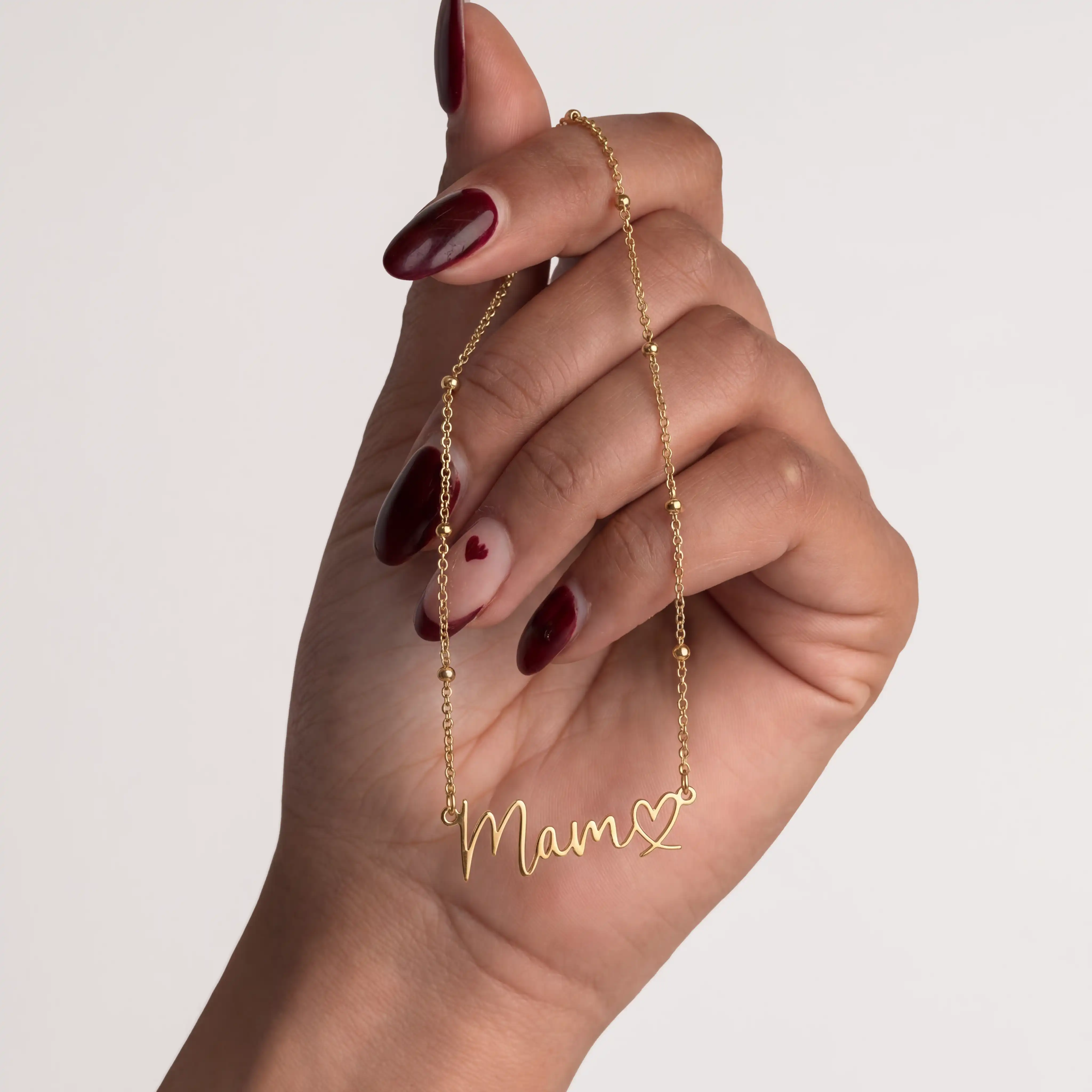 Personalised Mam Heart Necklace - Image 3