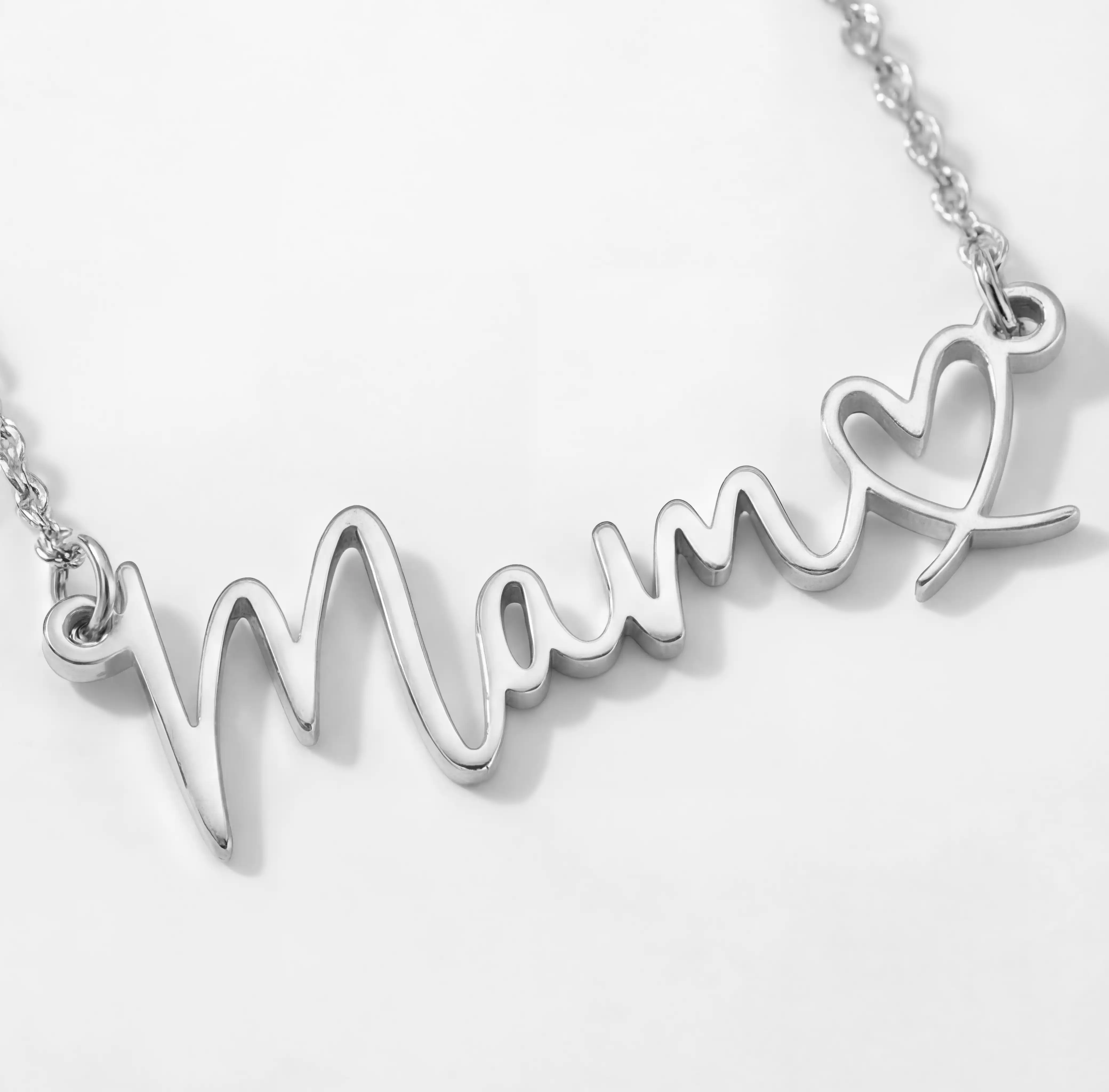 Personalised Mam Heart Necklace - Image 4