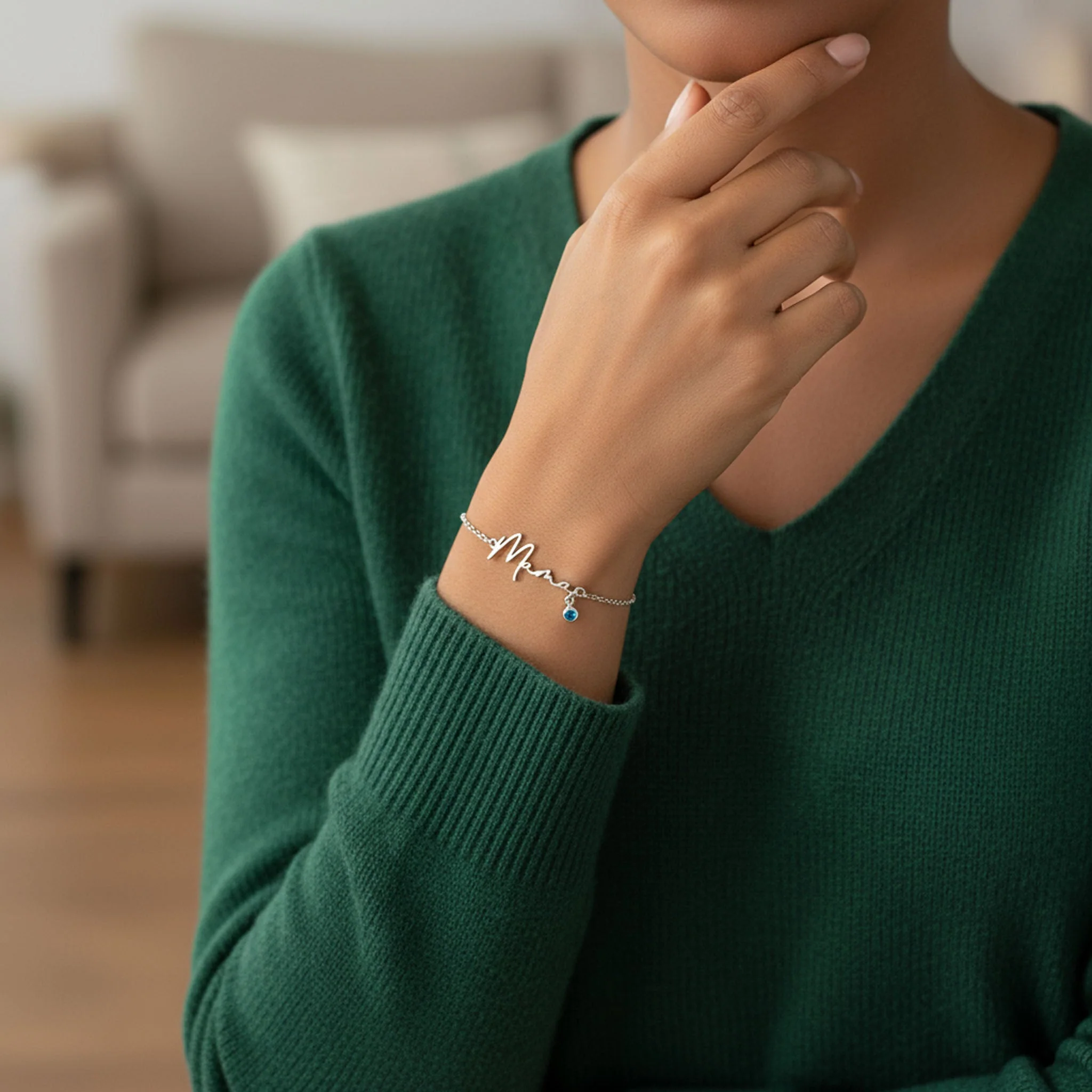 Mama Bracelet with Birthstone - Image 4