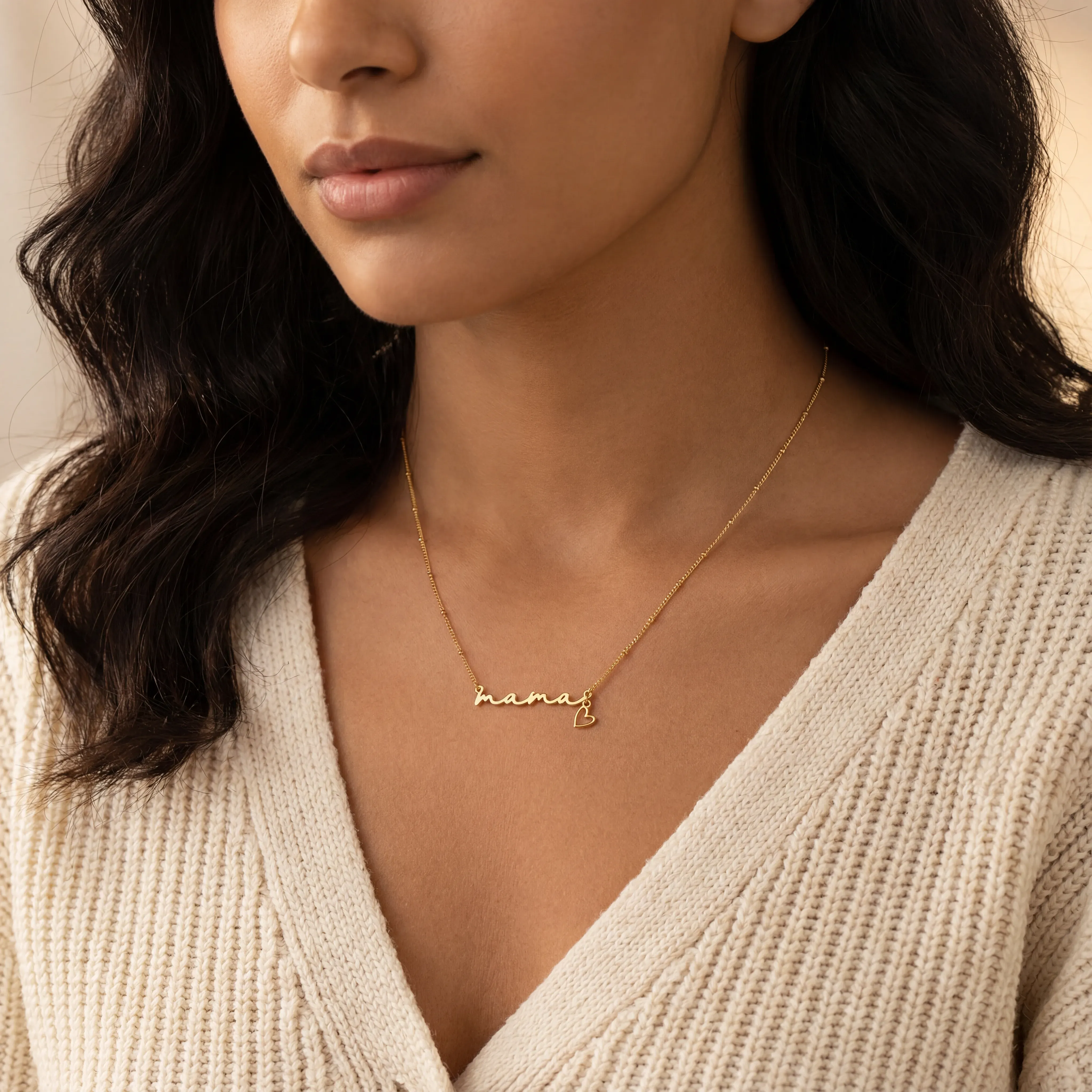 Mama Necklace & Heart Charm - Image 3
