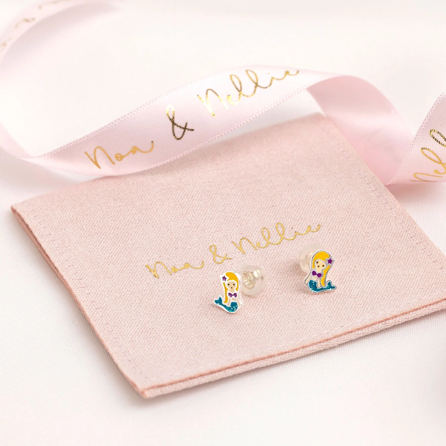 Kids Mermaid Stud Earrings - Image 3