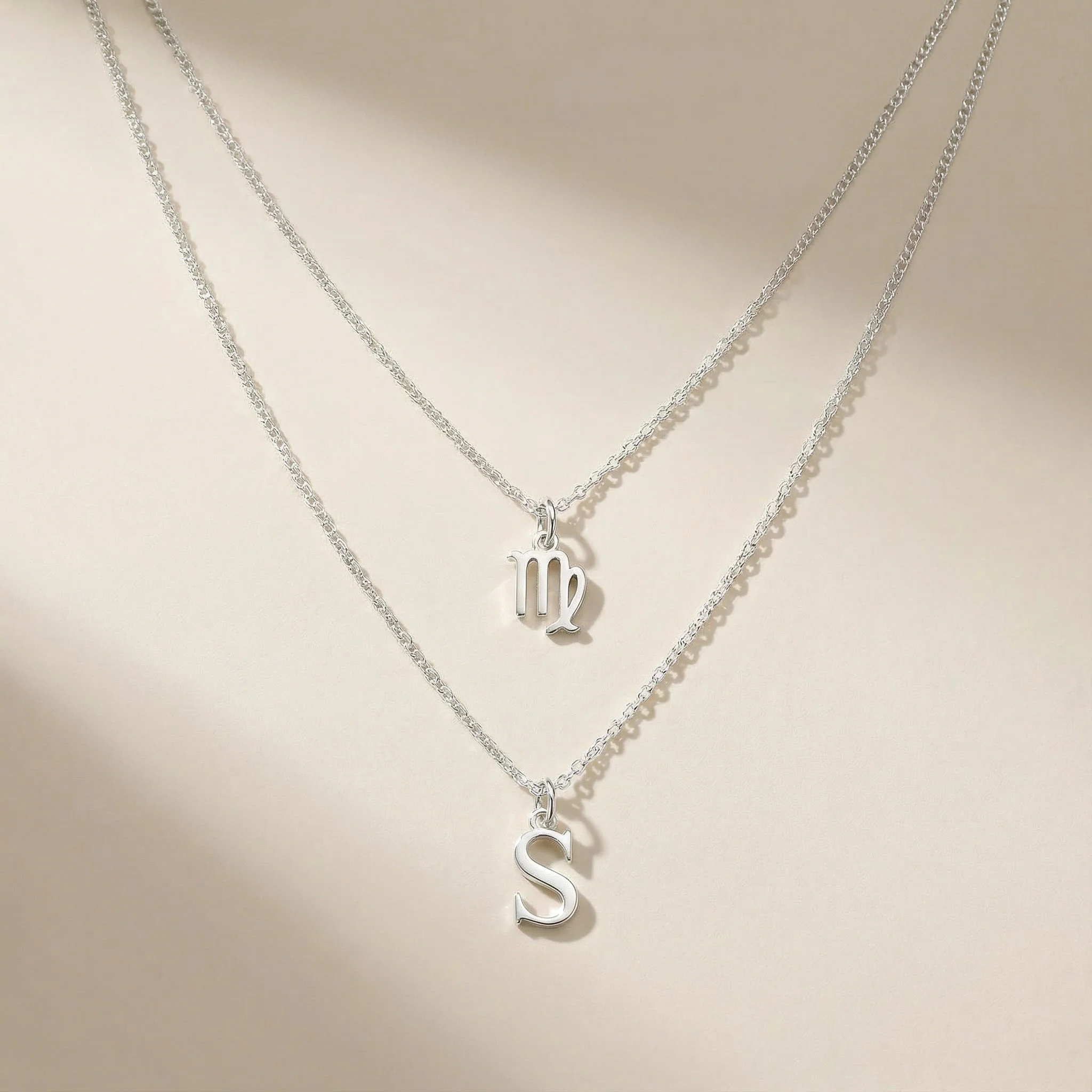 Zodiac & Initial Necklace Layered Set - Image 6