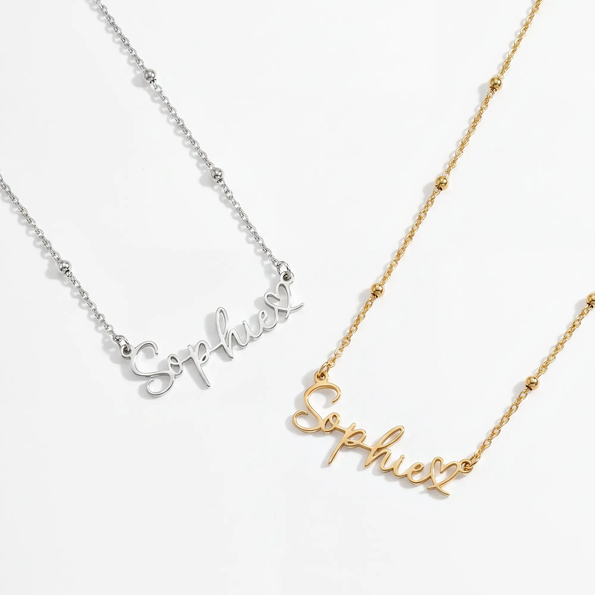 Personalised Name With Joined Heart Necklace - Image 2
