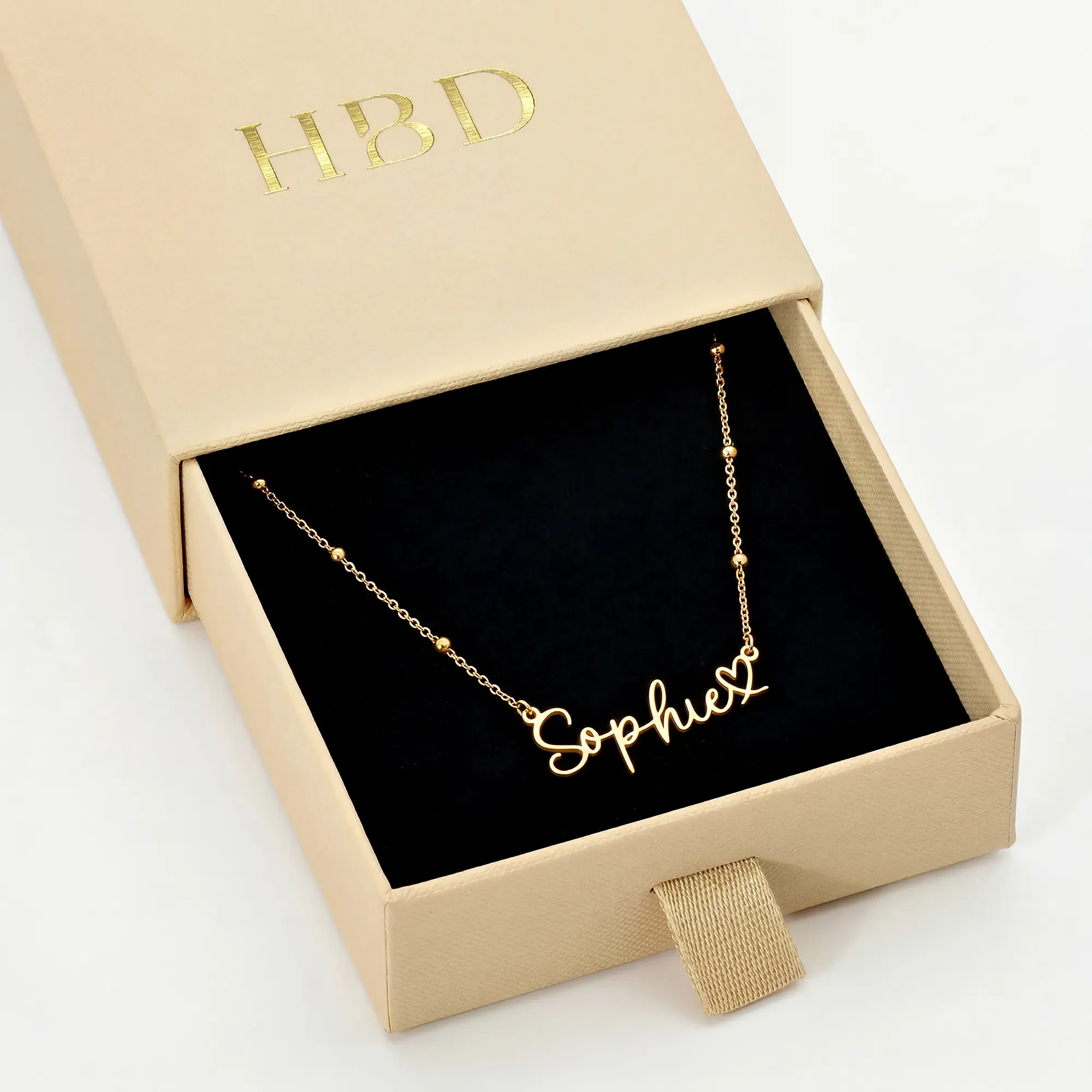 Personalised Name With Joined Heart Necklace - Image 4