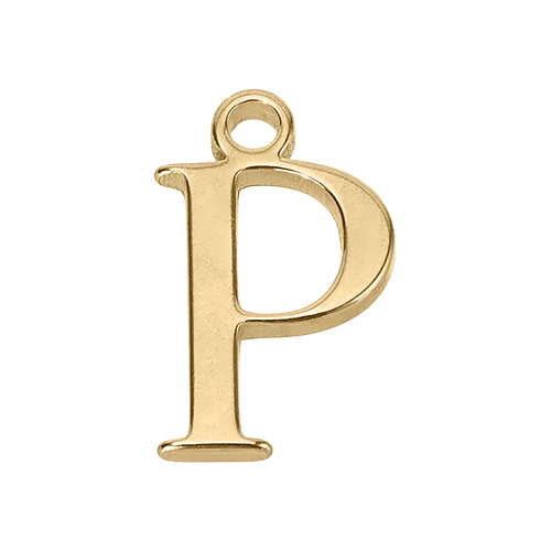 P Gold Letter Charm