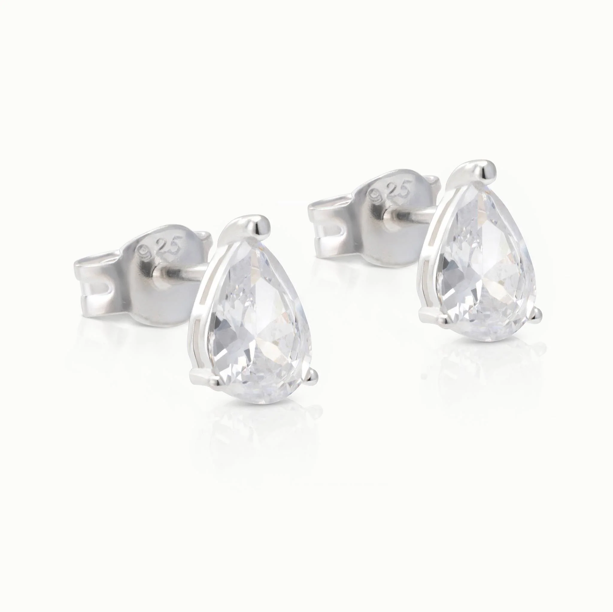 Teardrop Stud Earrings - Image 3