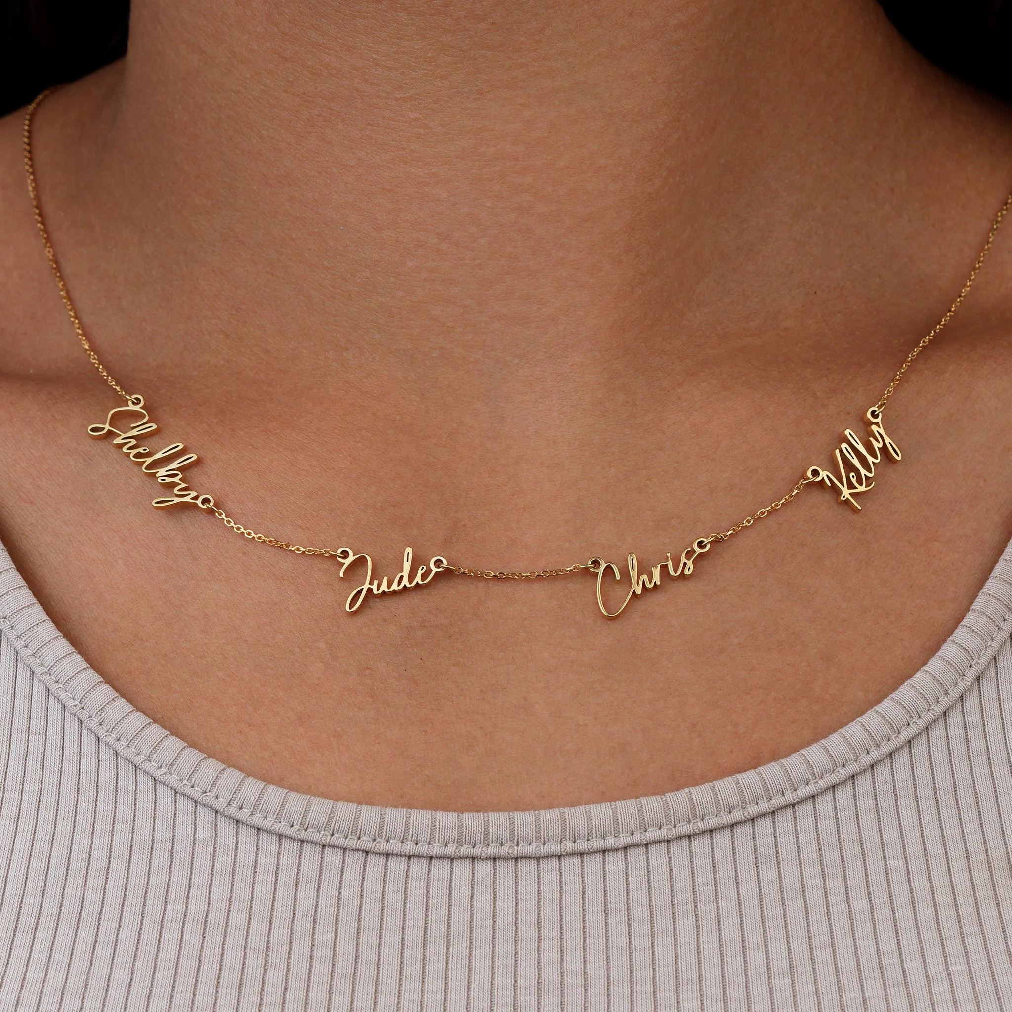 Personalised Quadruple Name Necklace - Image 10