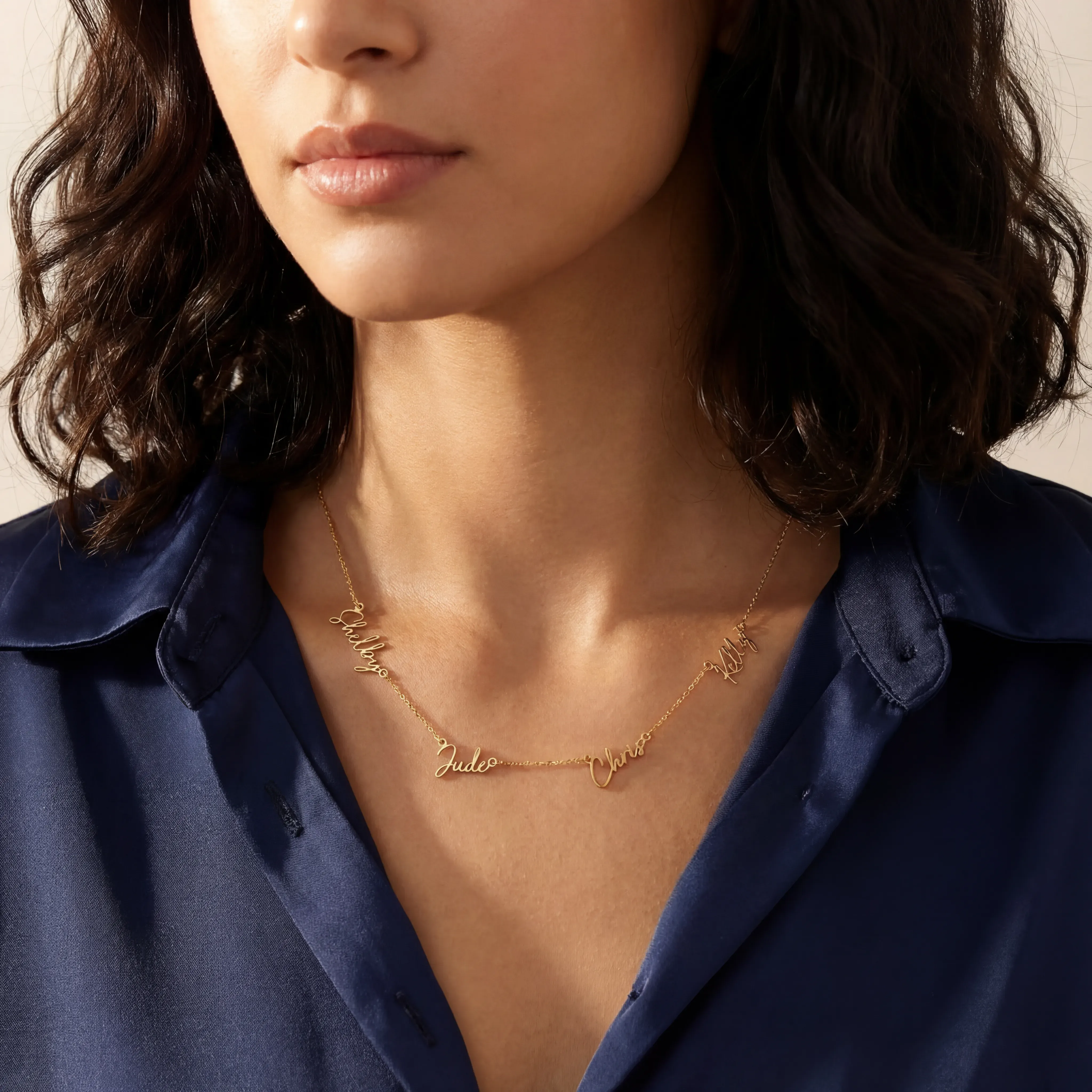 Personalised Quadruple Name Necklace - Image 3