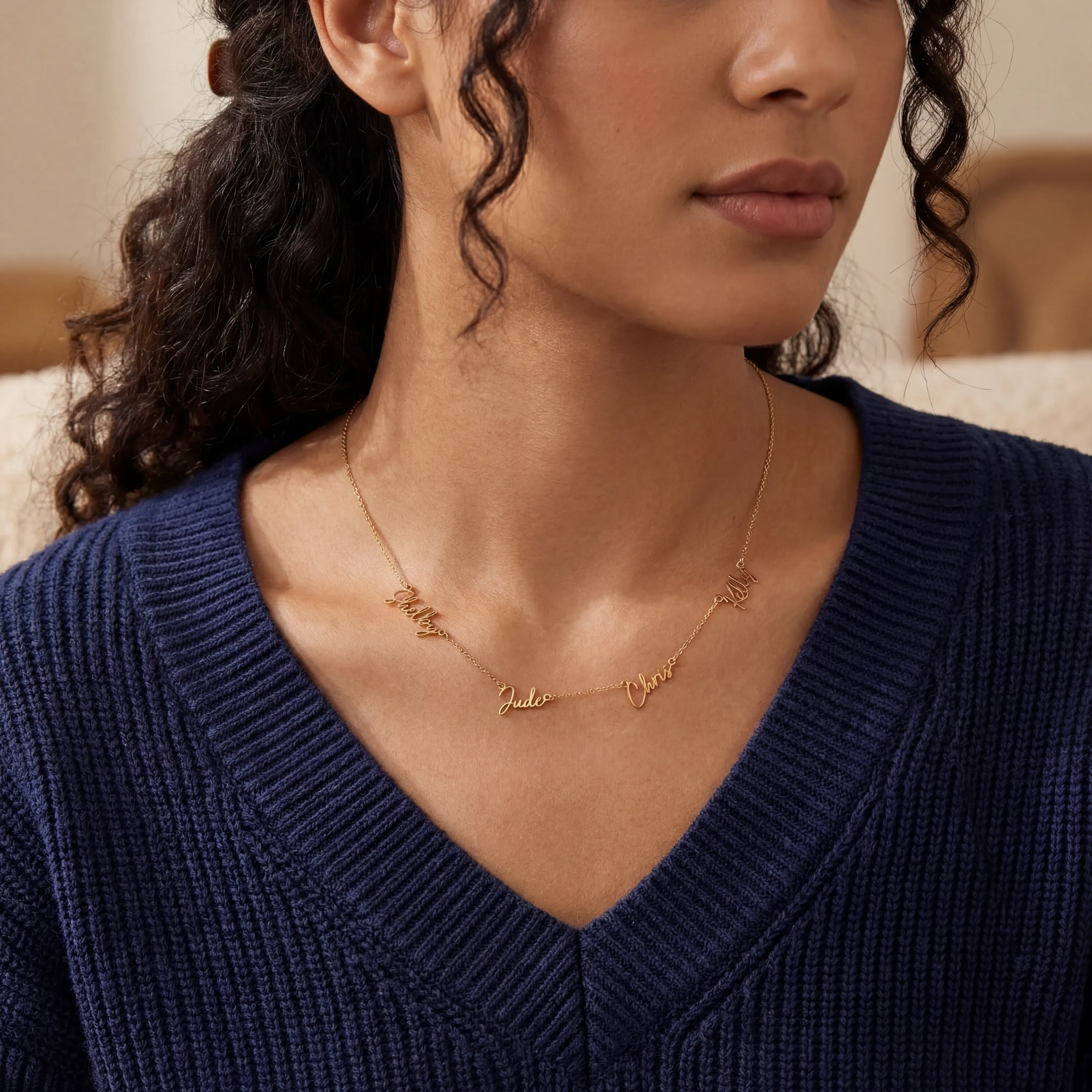 Personalised Quadruple Name Necklace - Image 5
