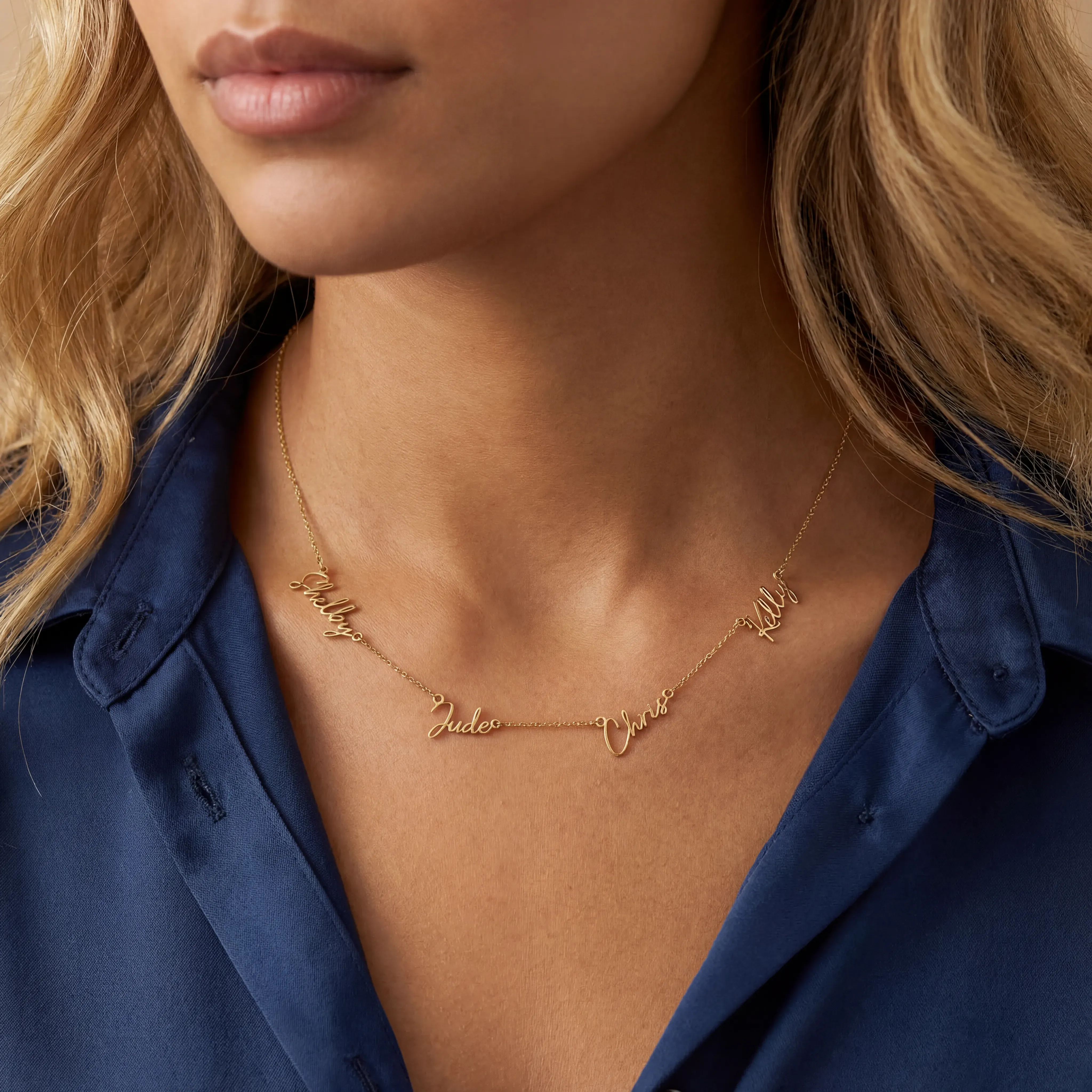 Personalised Quadruple Name Necklace - Image 8
