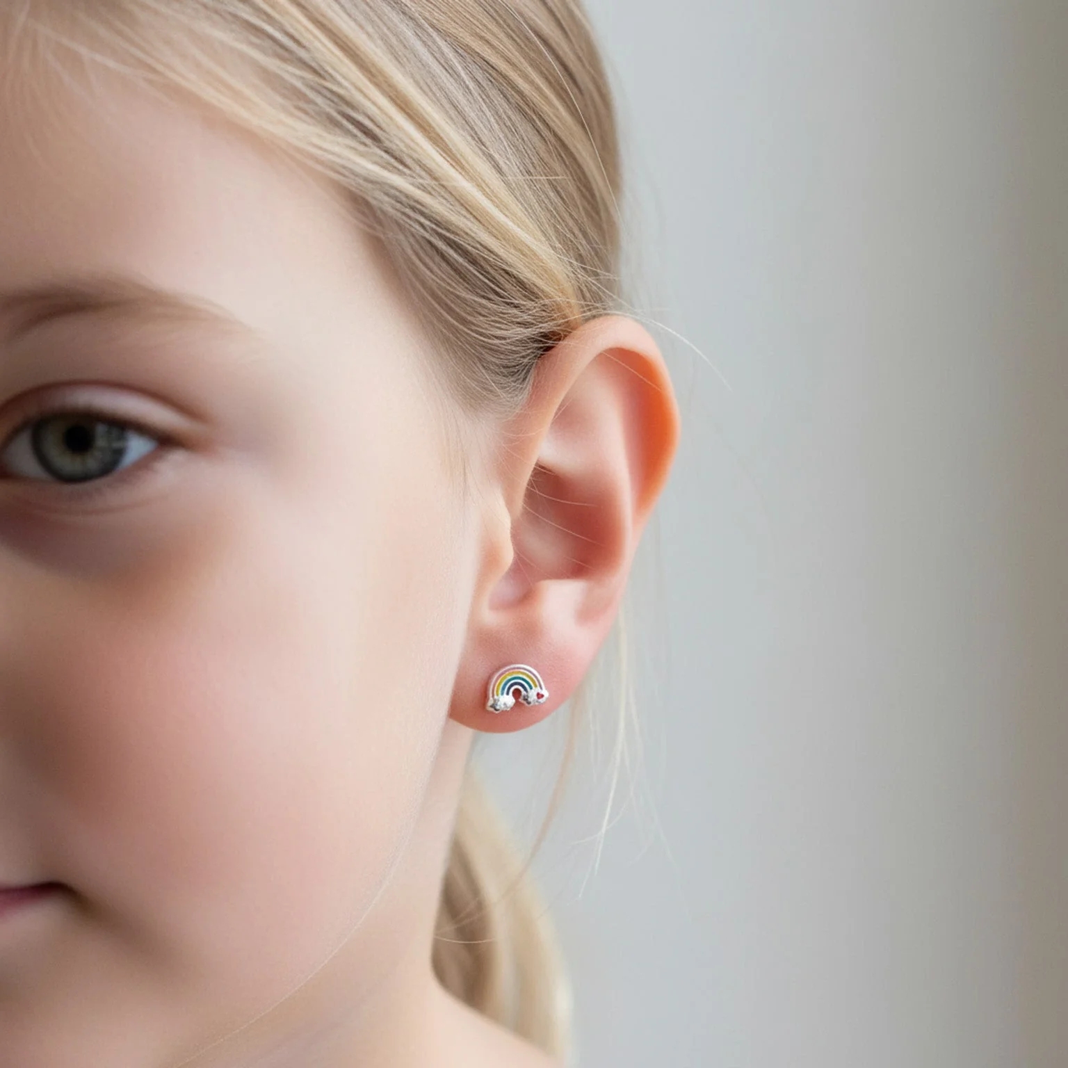 Kids Rainbow Stud Earrings