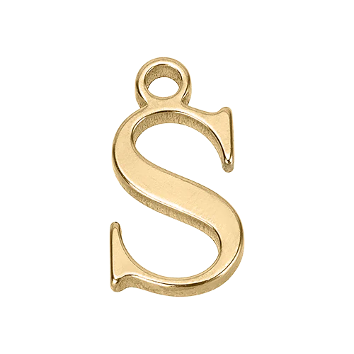S Gold Letter Charm