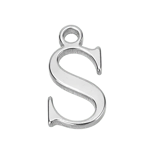 S Silver Letter Charm