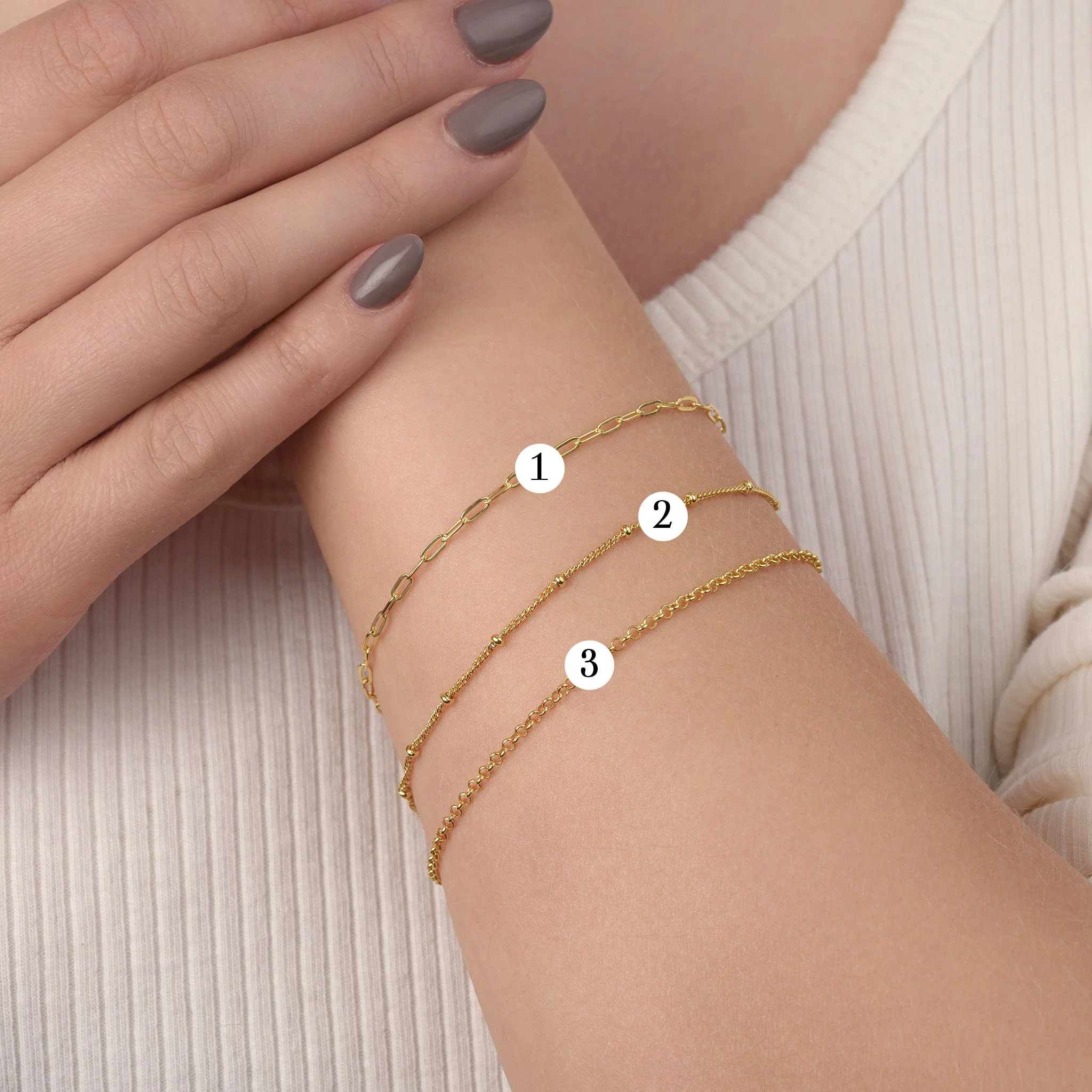 Set of 3 Layered Bracelets - Image 5