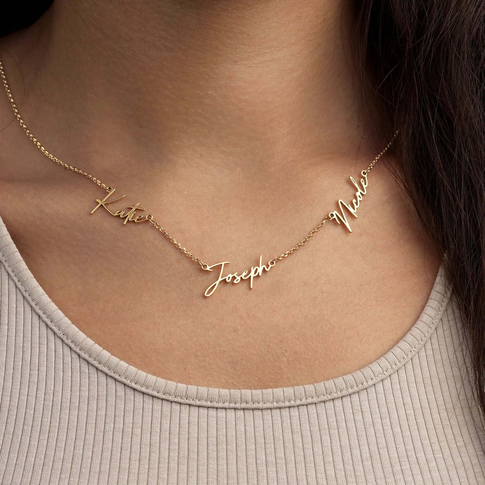 Personalised Triple Name Necklace - Image 11