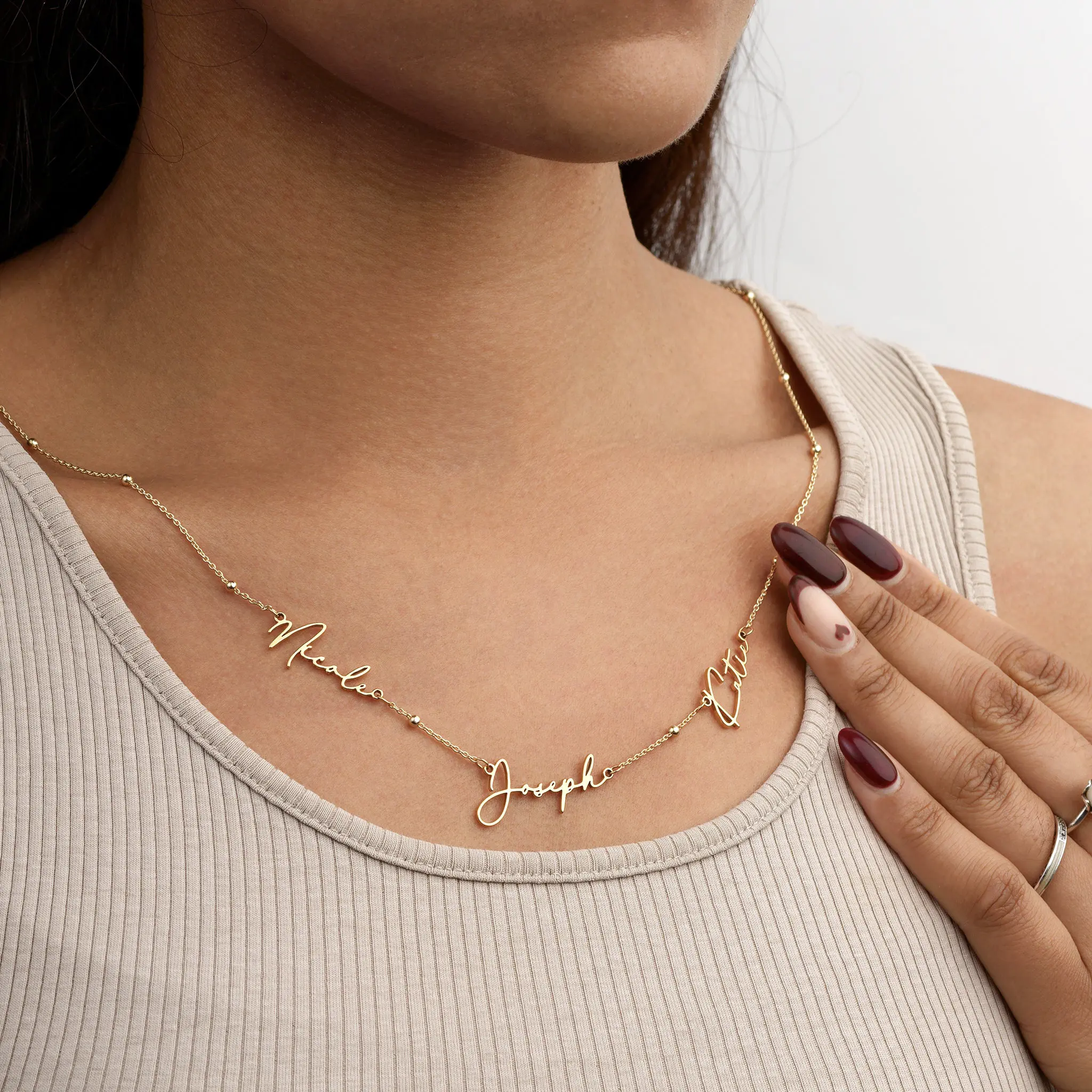 Personalised Triple Name Necklace - Image 7