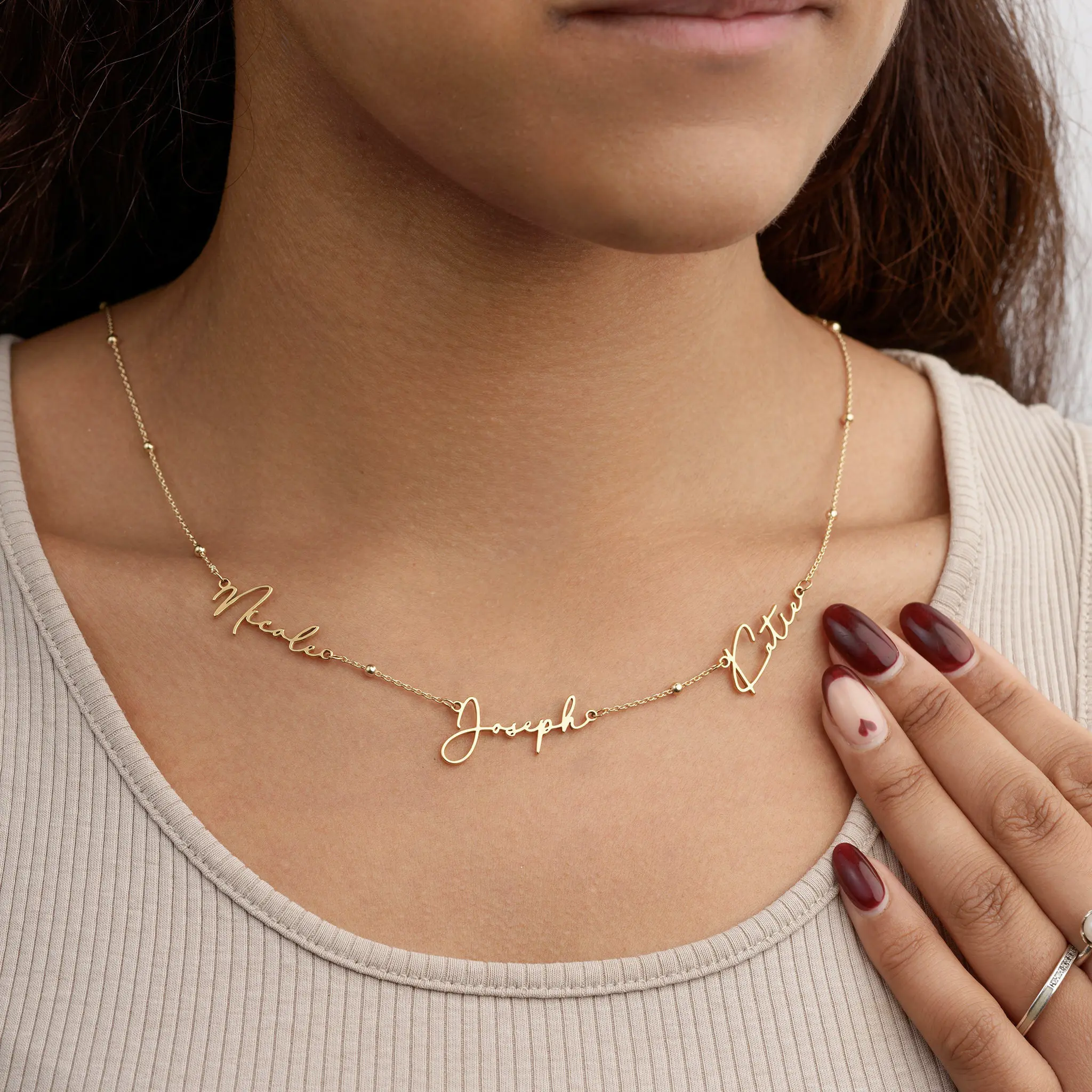Personalised Triple Name Necklace - Image 9