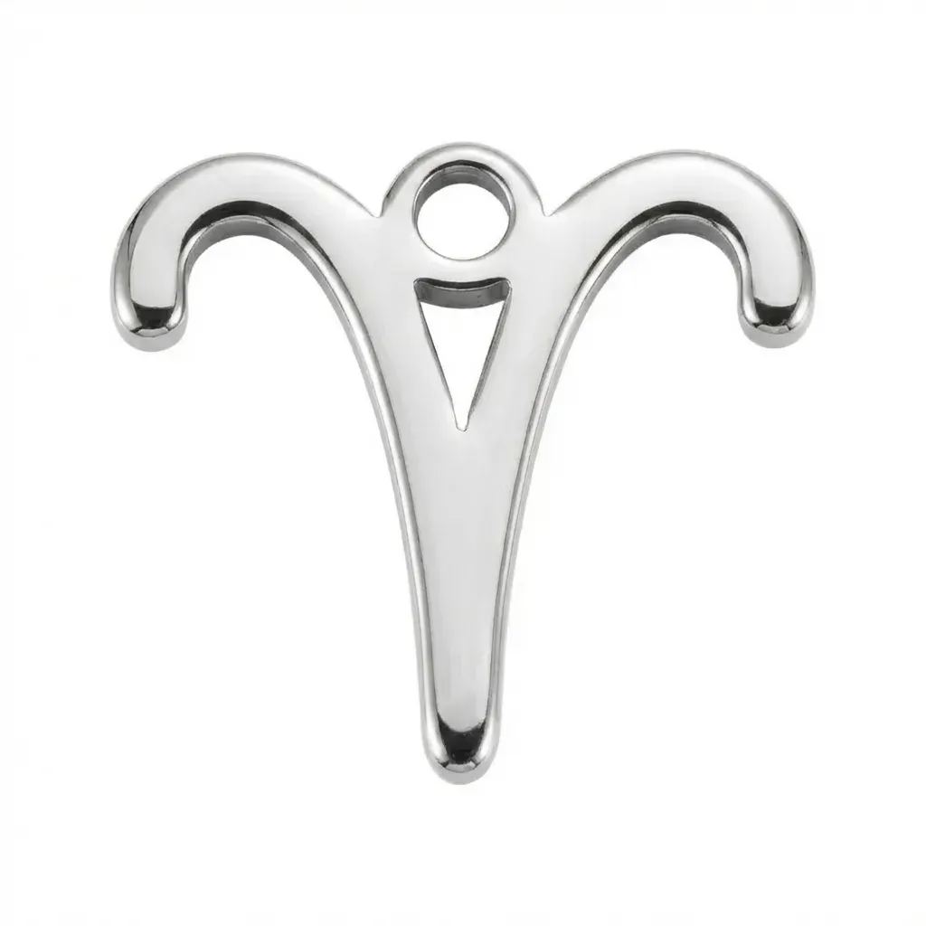 Silver Aries Zodiac Charm