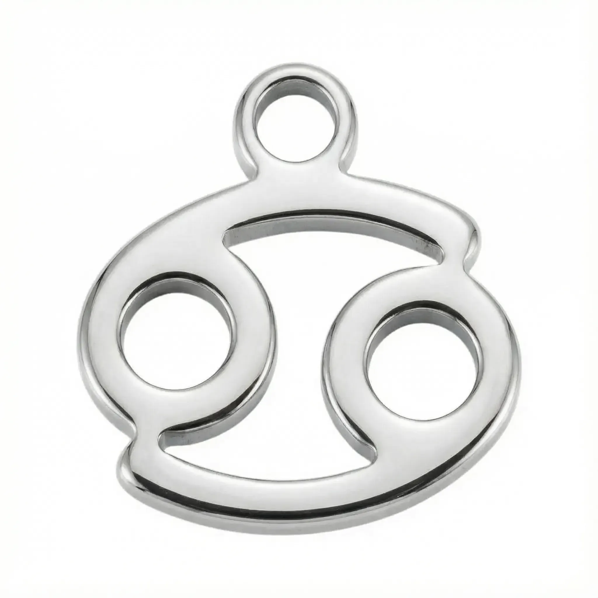 Silver Cancer Zodiac Charm