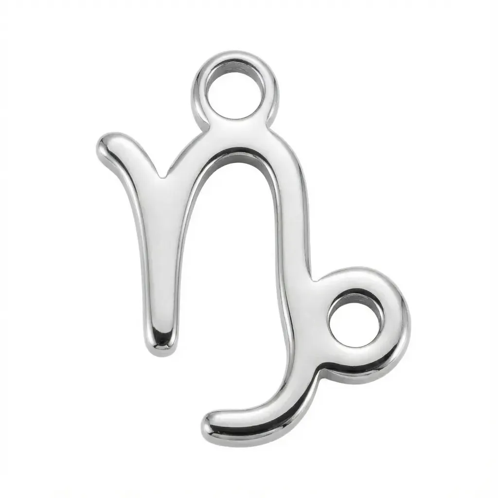 Silver Capricorn Zodiac Charm
