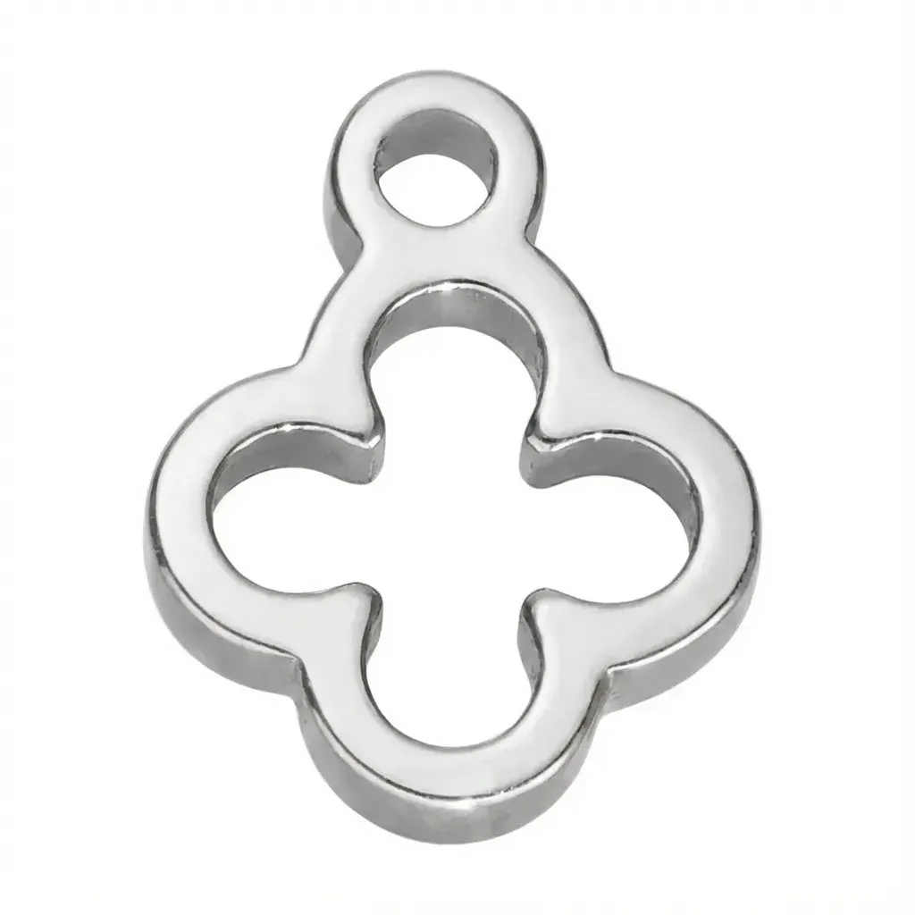 Silver Clover Symbol Charm