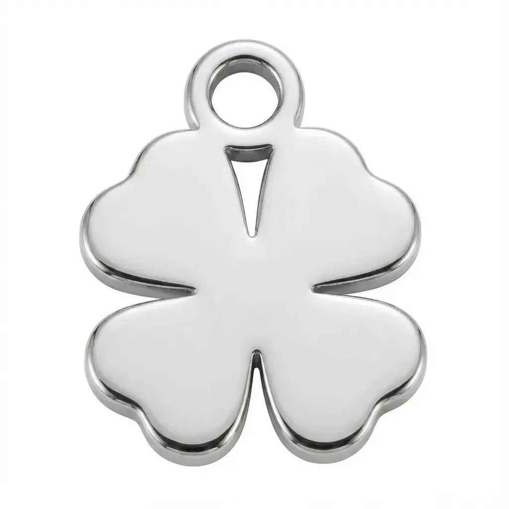 Silver Clover Symbol Charm