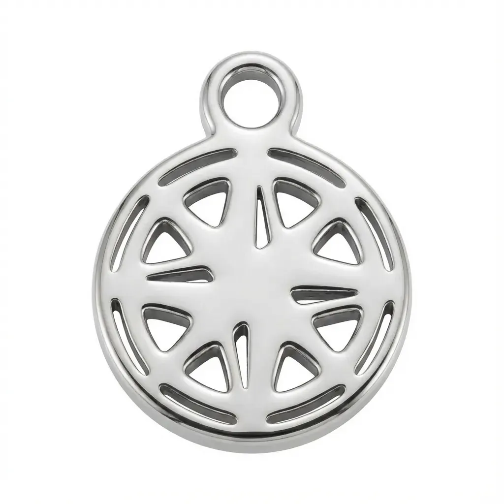 Silver Compass Symbol Charm