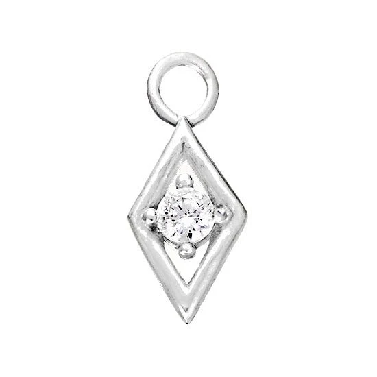 Silver Diamond Premium Charm