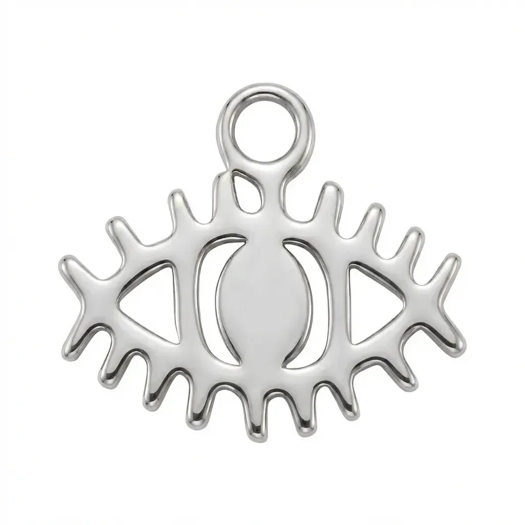 Silver Evil Eye Symbol Charm