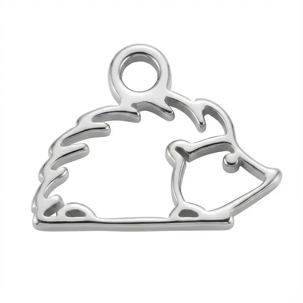 Silver Hedgehog Animal Kids Charm