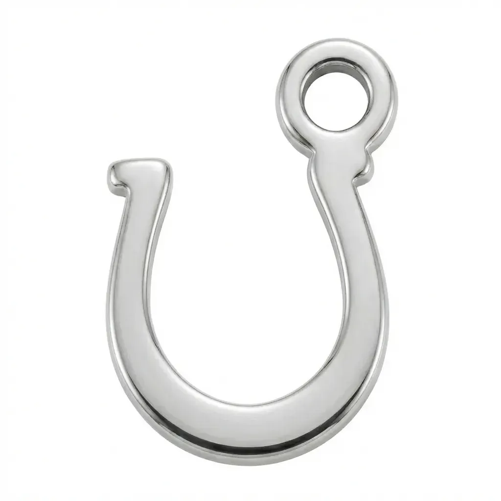 Silver Horseshoe Symbol Charm