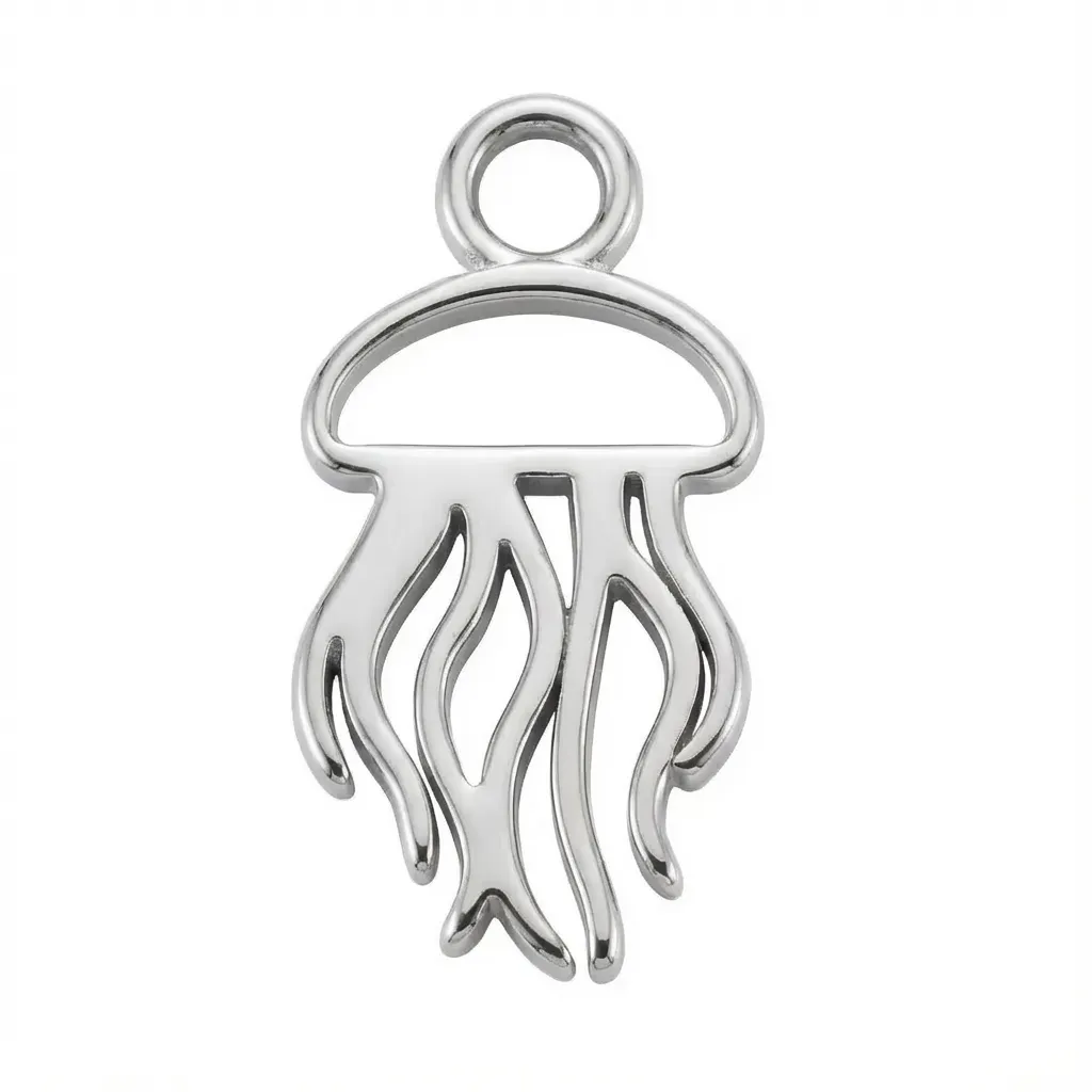 Silver Jellyfish Animal Kids Charm