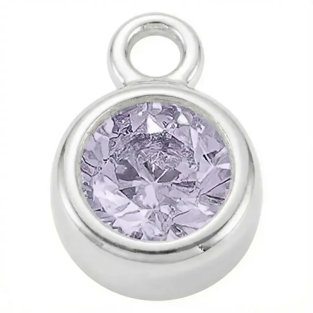 Silver - June Light Amethyst Birthstone