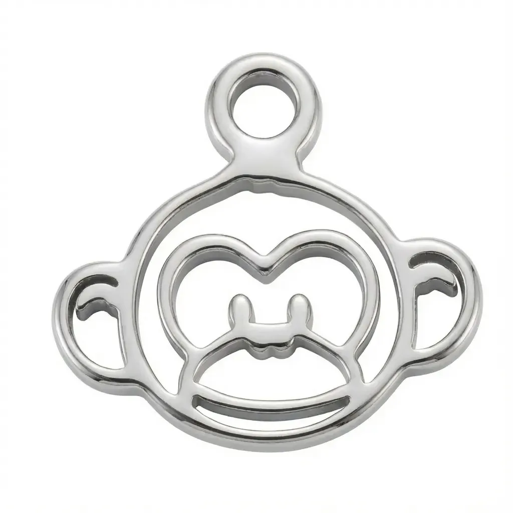 Silver Monkey Animal Kids Charm