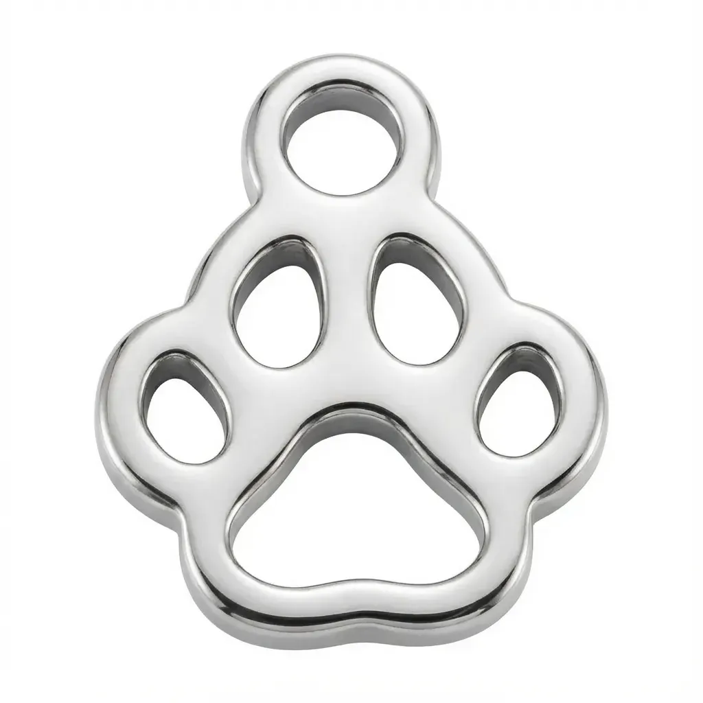 Silver Paw Symbol Charm