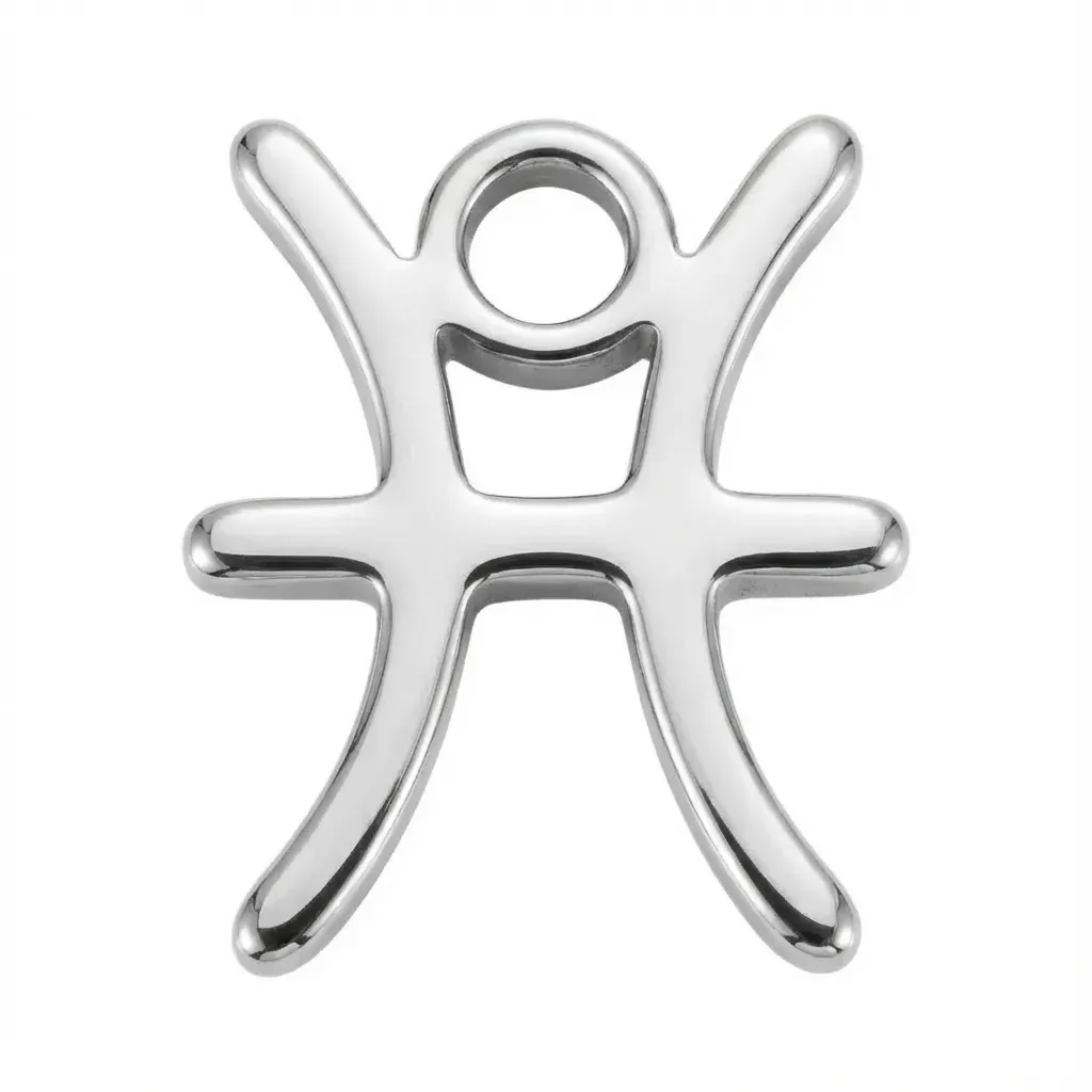 Silver Pisces Zodiac Charm