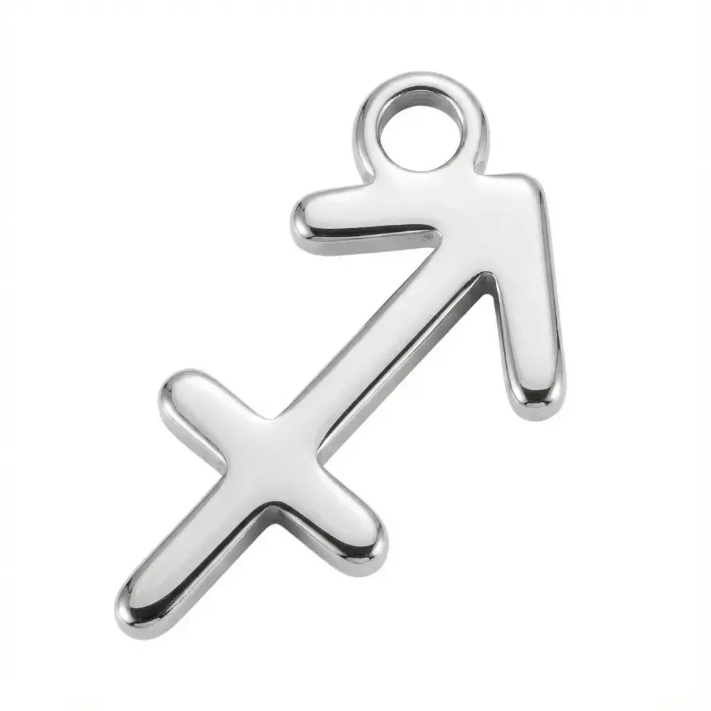Silver Sagittarius Zodiac Charm