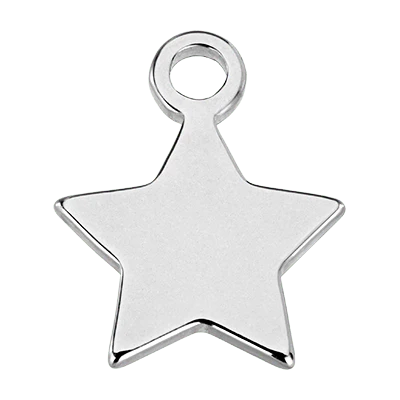 Silver Star Symbol Charm