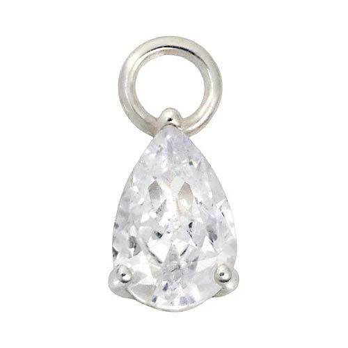 Silver Teardrop Premium Charm