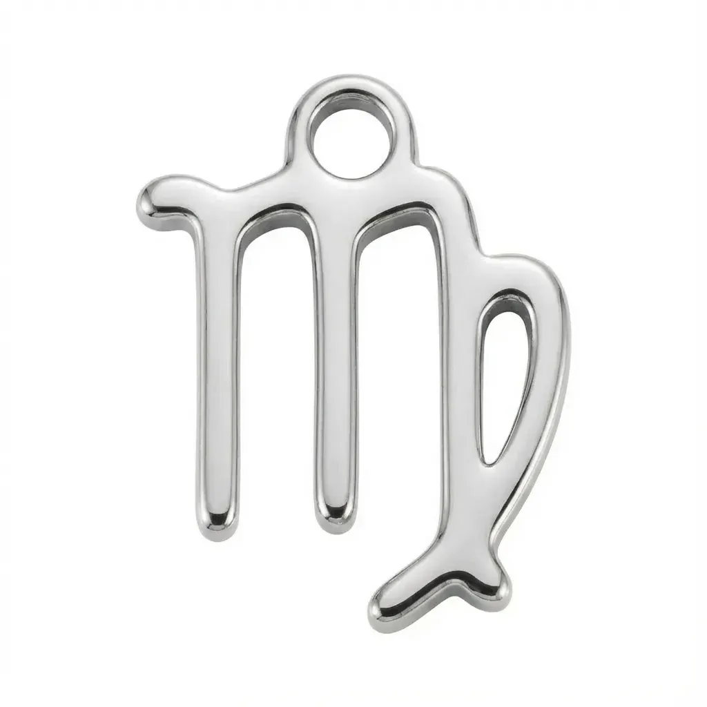 Silver Virgo Zodiac Charm