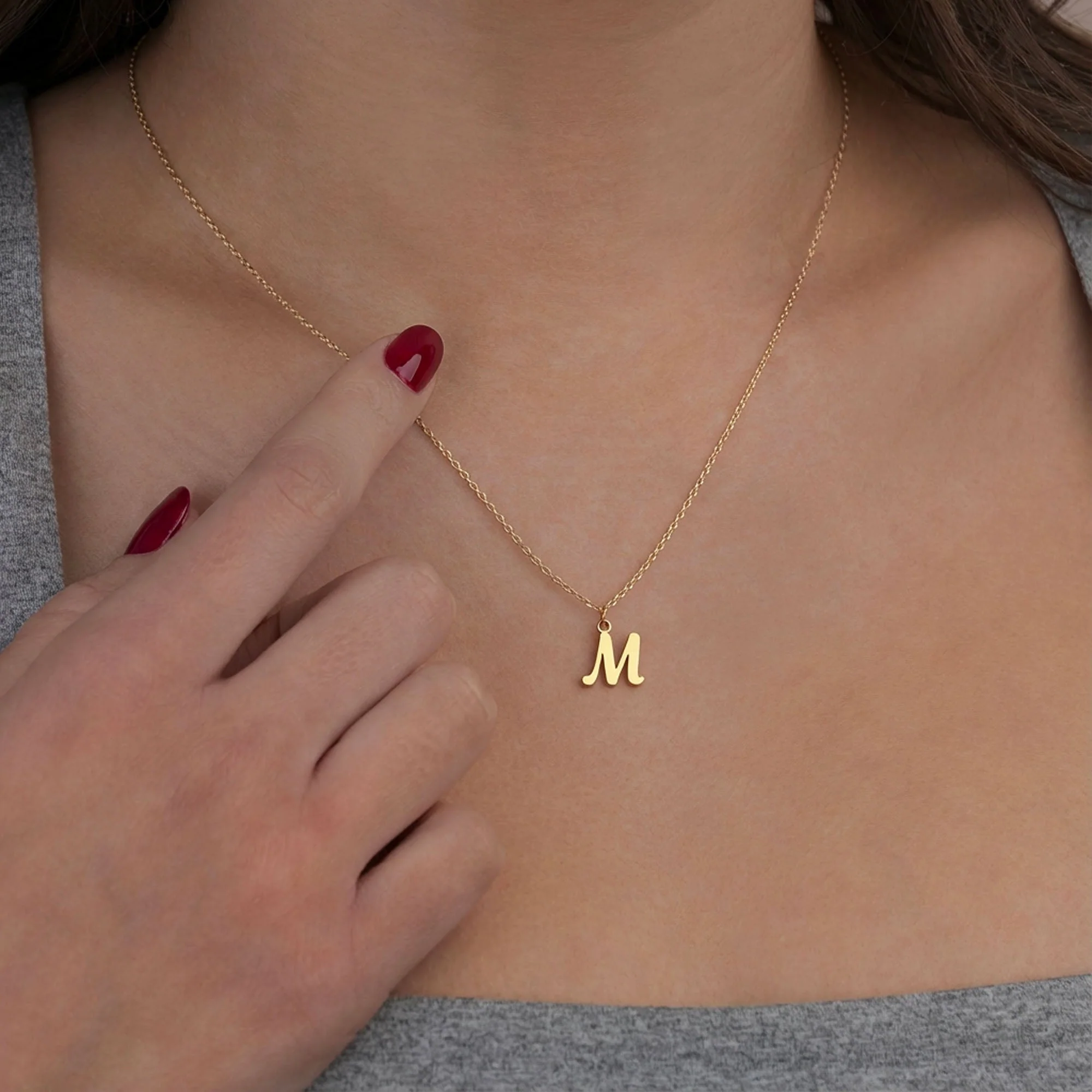 Single Initial Necklace - Image 11