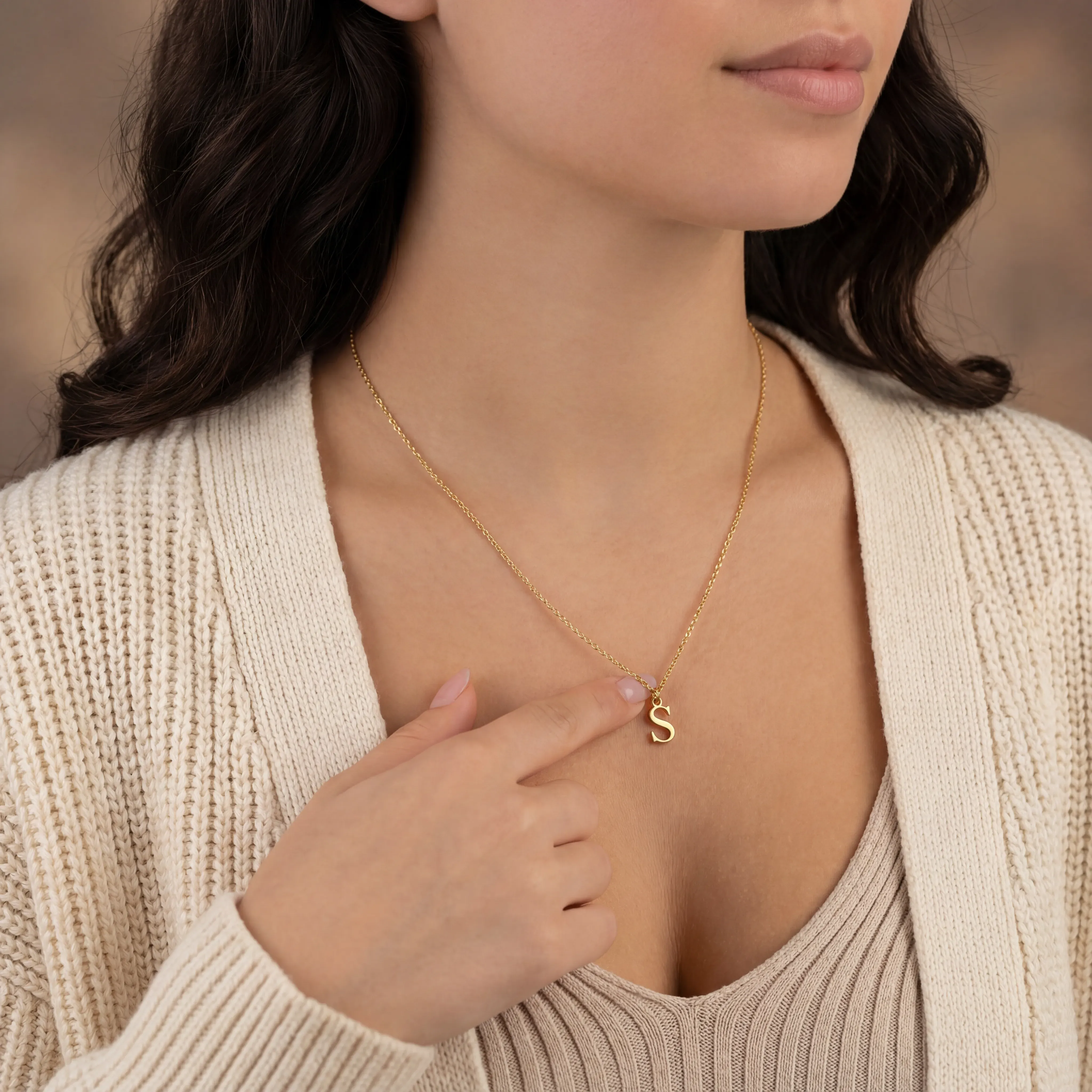 Single Initial Necklace - Image 6