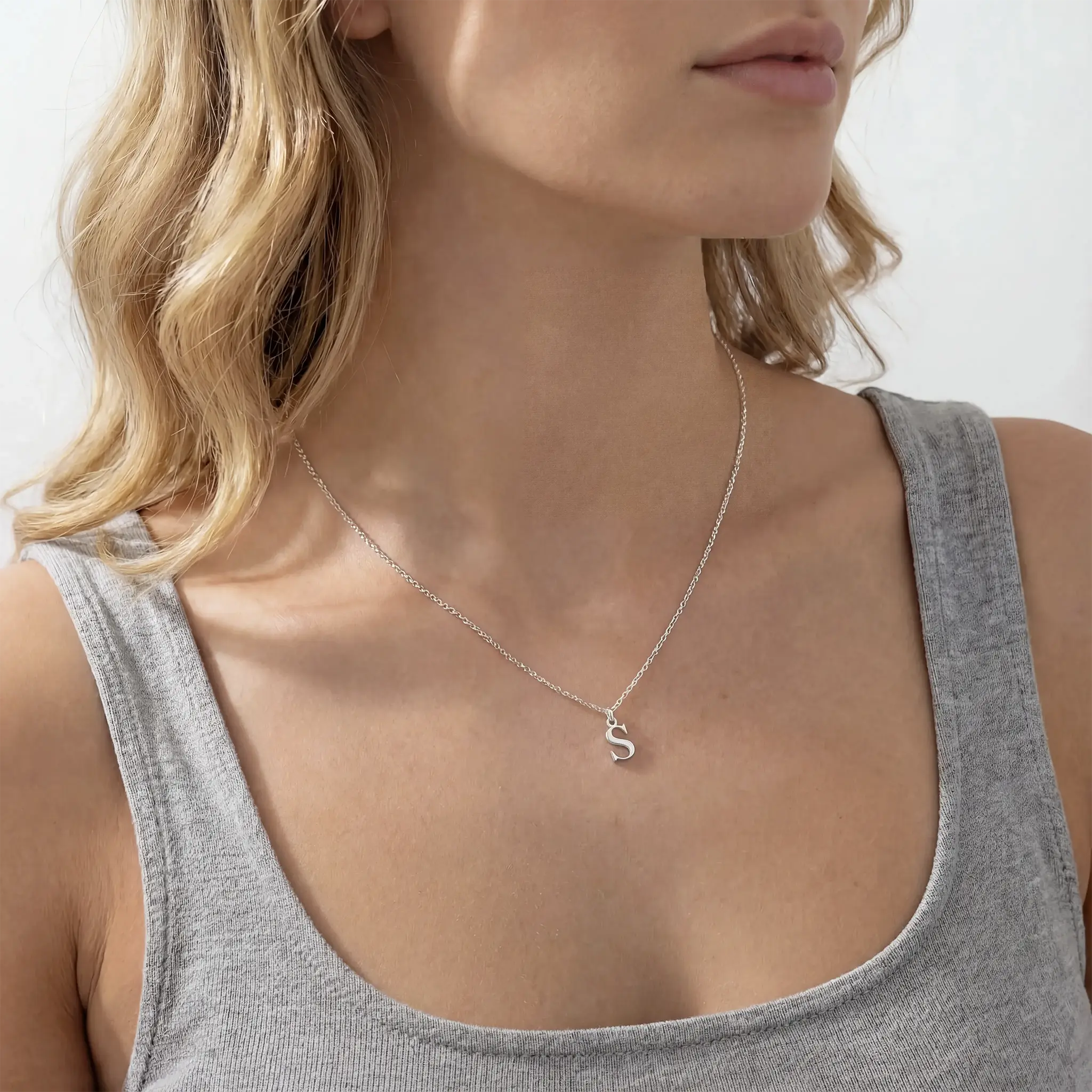 Single Initial Necklace - Image 8