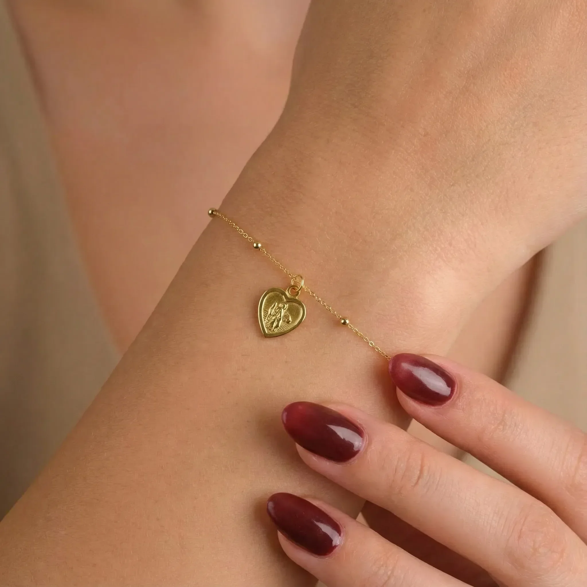 St Christopher Heart Bracelet - Image 3