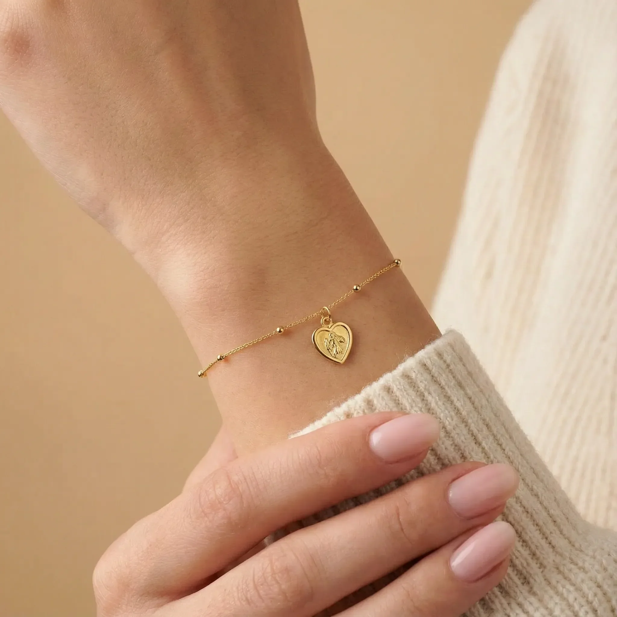 St Christopher Heart Bracelet - Image 4
